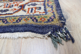Handgemaakt blauw Oosters kleed - Mir. Wollen vintage tapijt