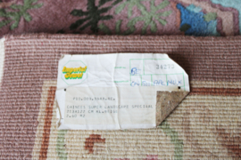 Handgemaakt Chinees tapijt. Oosters vintage vloerkleed met  landschap