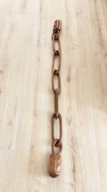 Vintage handgesneden houten vruchtbaarheidsketting. Afrikaanse huwelijksketting