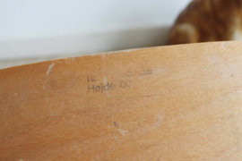 Industriële retro schoolstoel. Hout/metalen vintage slede stoel - Højde