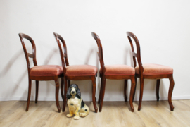 Set van 4 antieke (?) Barok stoelen. Vintage Queen Ann stoeltjes