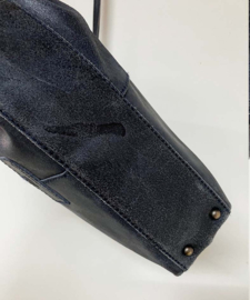 Blauw lederen Micmacbags tas - Lumberjill - Shopper. Leren handtas