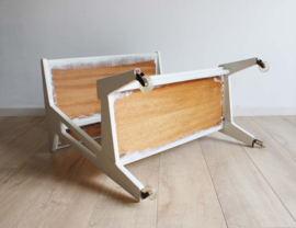 Houten vintage trolley, Webe?  Retro design bijzettafel /side table/ TV-cart