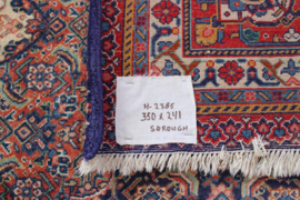 Enorm groot Oosters vintage vloerkleed - Sarough. Tof Perzisch/ Boho tapijt
