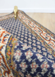 Handgemaakt blauw Oosters kleed - Mir. Wollen vintage tapijt