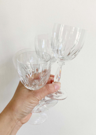 Set van 4 kristallen vintage wijnglazen.