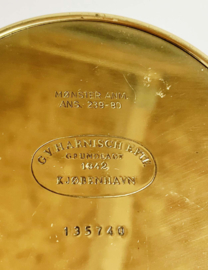 Vintage messing kandelaar G.V Harnisch - Kopenhagen. Deense kaarsenhouder