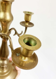 Vintage kandelaar, koper/ messing?  Goudkleurige Regency kaarsenhouder