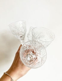 Set van 4 kristallen wijnglazen. Prachtige vintage glazen