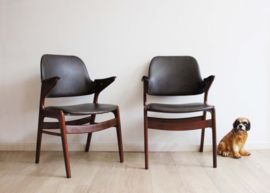 Set vintage design stoelen, Pynock - Wierden. Mid Century retro stoel, 2 x