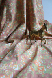 Vintage bloemetjes dekbedovertrek. Oranje / groen / bruin retro beddengoed