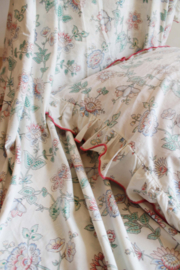 Vintage bloemetjes dekbedovertek met kussensloop. Retro beddengoed / dekbedhoes