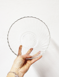 Set glazen vintage schaaltjes. Zes retro schalen.