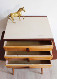Vintage besteklade van Gero. Oud retro ladekastje/ retro organizer / bestekcasette