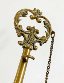 Vintage messing sleutelhanger.  Grote klassieke sleutelhouder / kapstokje