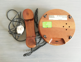 Houten vintage P.T.T. Telefoon - Monaco Mahonie. Retro design huistelefoon
