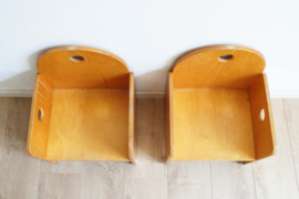 Set houten vintage schoolstoeltjes van Rolf. Retro peuter / kleuter stoel