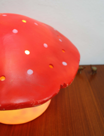 Retro paddestoelen lamp - Heico. Vintage tafellamp in Mushroom / vliegenzwamvorm.