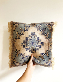 Origineel handgeknoopt Perzisch/Boho kussen. Vintage Oosters kussentje