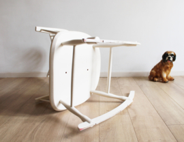 Witte vintage schommelstoel, Lena Larsson voor Nesto? Scandinavisch rocking chair.