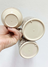 Set van 3 retro Emsa kopjes.  Vintage campingservies - mokken