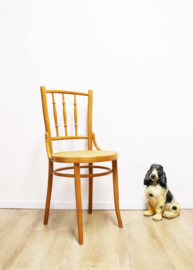 Houten vintage stoeltje, Thonet stijl. Boho brocante cafe stoel, Ligna?
