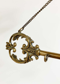Vintage messing sleutelhanger.  Grote klassieke sleutelhouder / kapstokje