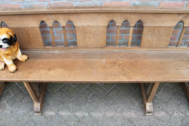 Originele houten kerkbank. Lange vintage bank - 200 cm.