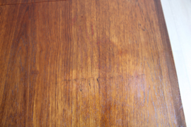Teakhouten vintage eettafel - Louis Van Teeffelen - WéBé. Mid Century design tafel, uitschuifbaar