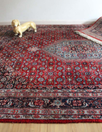Handgeknoopt Oosters kleed met bloemen. Boho vintage tapijt - Bidjar?