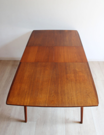 Teakhouten vintage eettafel - Louis Van Teeffelen - WéBé. Mid Century design tafel, uitschuifbaar