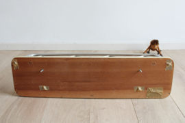 Vintage kapstok van hout en metaal. Retro Mid Century wandkapstok