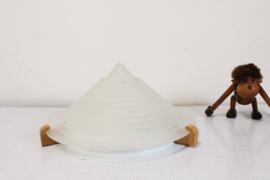 Vintage plafondlamp- Piramide Teepee 9317  Ikea. Witte retro  Memphis stijl lamp in