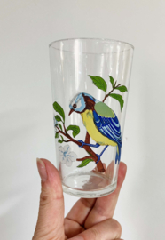 3 vintage vogel glazen. Set retro glaasjes Reims - France