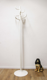 Staande vintage cactus kapstok. Wit metalen retro design coat rack