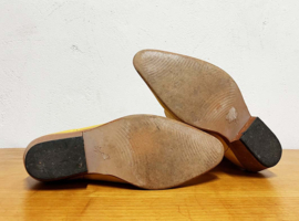 Geel lederen cowboy boots - DW\\RS - maat 39. Gele leren laarzen / Western boots