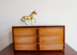 Vintage besteklade van Gero. Oud retro ladekastje/ retro organizer / bestekcasette