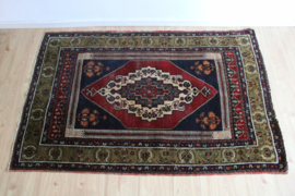 Handgemaakt Perzisch vintage kleed. Uniek Oosters tapijt / gebedskleed