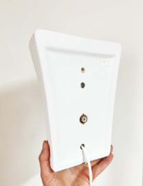Keramieken vintage plissé lamp - Bista - IKEA. Witte retro design wandlamp