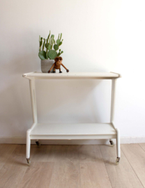 Houten vintage trolley, Webe?  Retro design bijzettafel /side table/ TV-cart