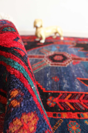 Uniek handgeknoopt Oosters tapijt. Vintage Boho vloerkleed, Koliai