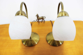 Set goud / witte nachtlampjes - Trio Leuchten. Twee klassieke lampjes