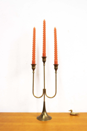 Vintage kandelaar, koper/ messing? Goudkleurige Regency kaarsenhouder