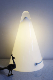 Set glazen vintage Teepee lampen - ILU. Witte retro design lamp, ijsberg/piramide