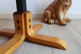 Vintage Ottoman met lederen kussen, Unico? Scandinavisch design voetenbank