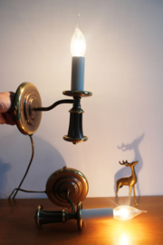 Set van twee vintage wandlampjes. Herda 'kaars' lampjes.