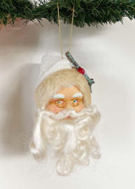 Vintage kerstman voor in de boom. Retro kerstversiering, Santa Claus
