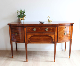 Prachtig antiek houten side board - George III. Vintage dressoir kast met inlegwerk