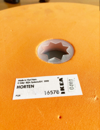 Set oranje vintage spiegels - Horten - Ikea. Retro design spiegeltjes