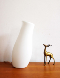 Wit retro tafellampje- Mylonit - Ikea. Glazen lamp
